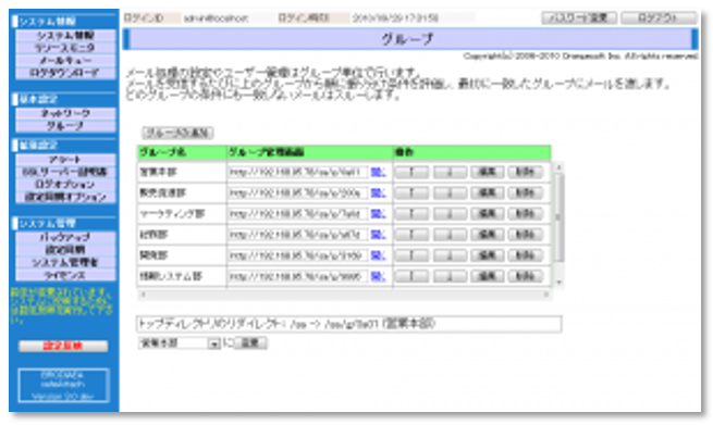 グループ会社、部署事にルールの運用・管理を委譲可能